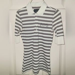 Fox Striped collared t-shirt